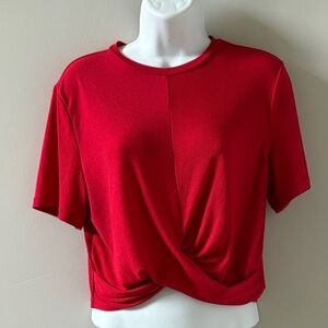 DIVIDED Red Crop Top, Large